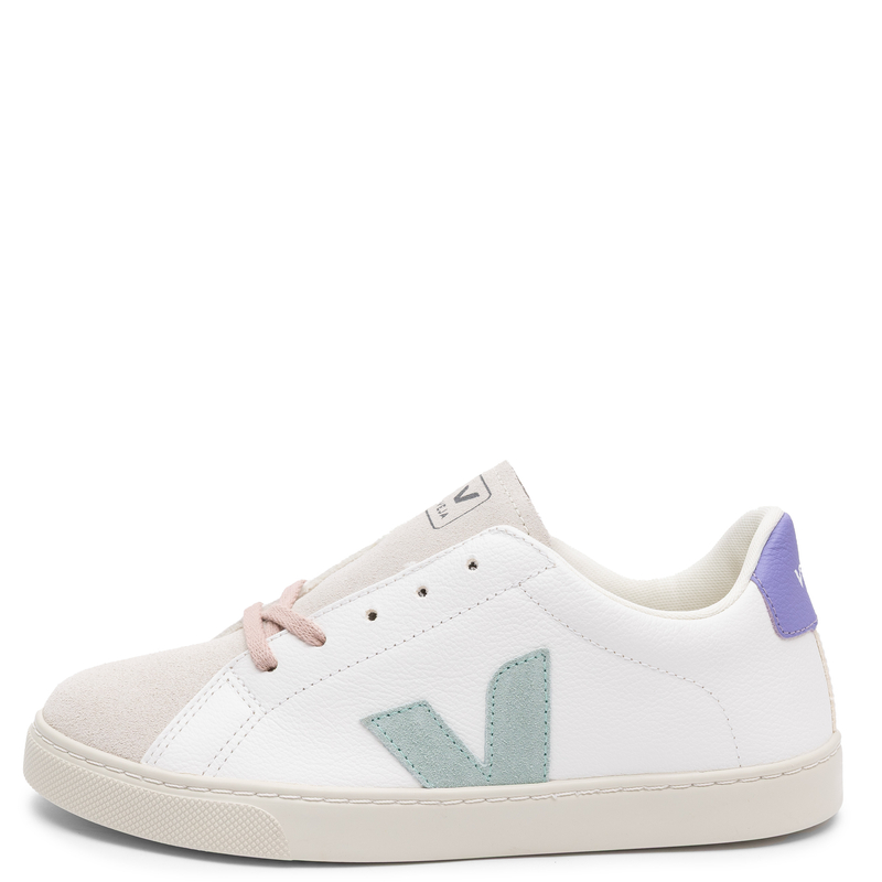 Veja Sneakersy damskie skórzane White Matcha Lavende białe