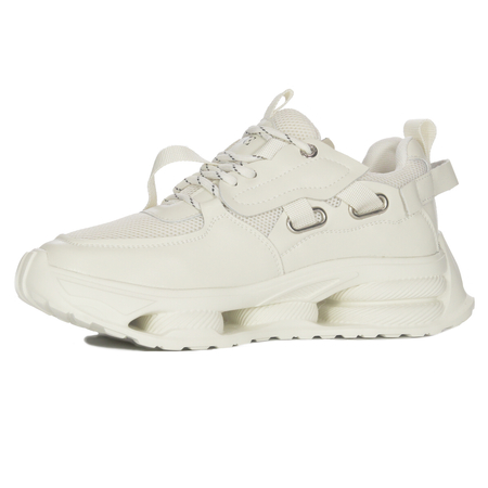 GOE Sneakersy damskie na platformie Beżowe
