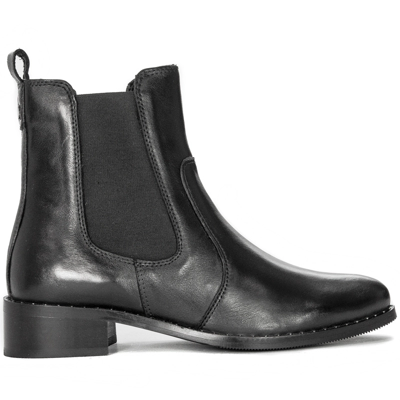 Sztyblety Venezia Kay ESTER2129E Black skórzane Czarne