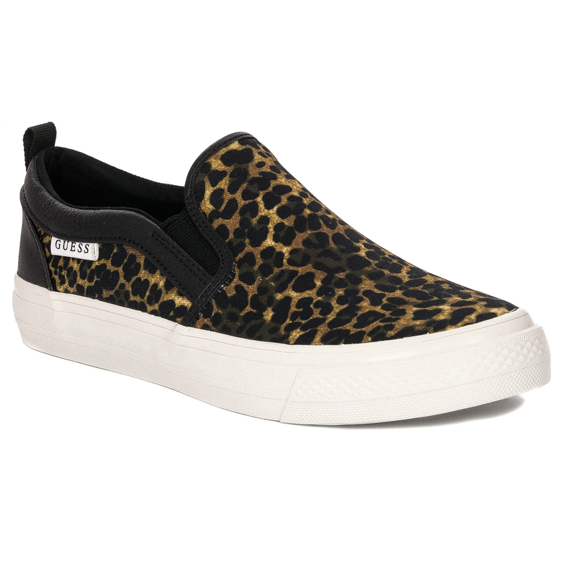 Guess Trampki damskie Leopa Preska2 Leopard wsuwane