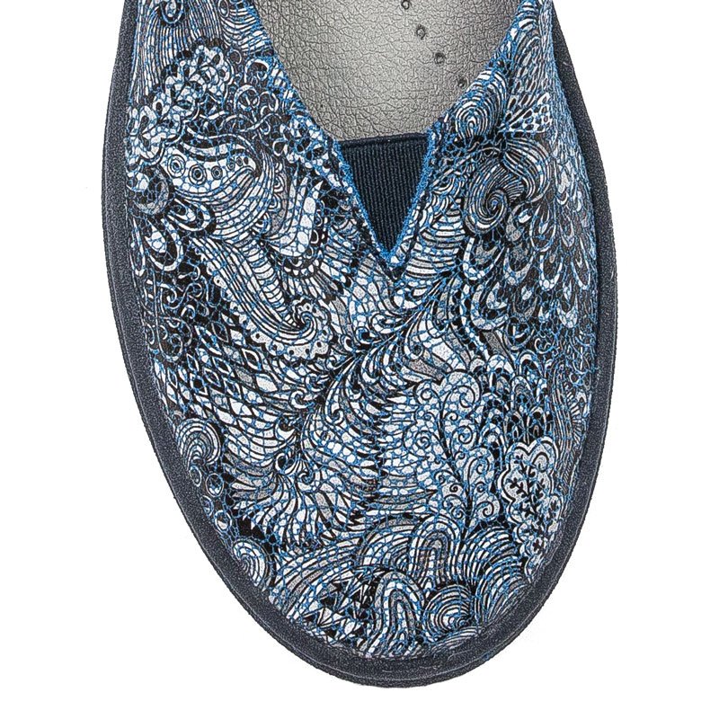 Maciejka 04078-54/00-0 Navy+Grey Flat Shoes