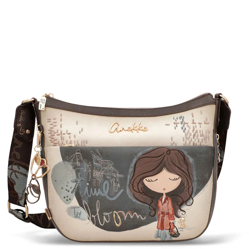 Anekke Time To Bloom Printed Large Handbag Shoulder Bag Multicolor 43703-138