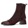 Hispanitas Women's Ankle Boots with Heel Burgundy