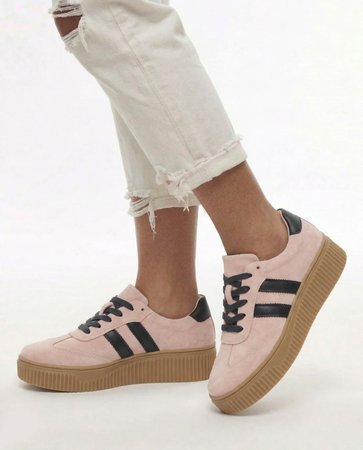 Filippo Suede Platform Sneakers Pink DP6776-26-PI-NV