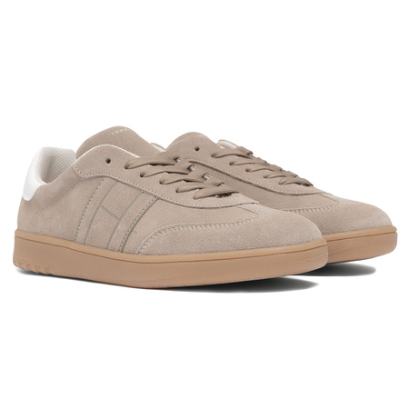 Tommy Hilfiger Suede Women’s Low Lace-Up Sneakers Beige Off White T3X9-34082-1840A360