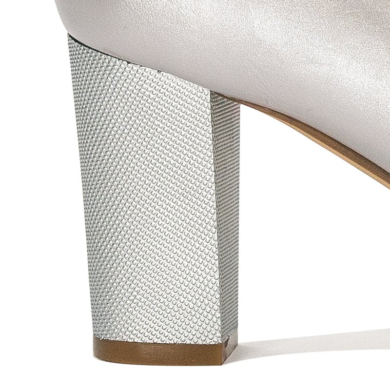 Sergio Leone PB130 Silver Pearl Pumps