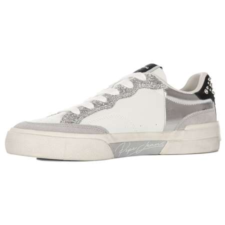 Pepe Jeans Sneakersy Damskie Srebrne