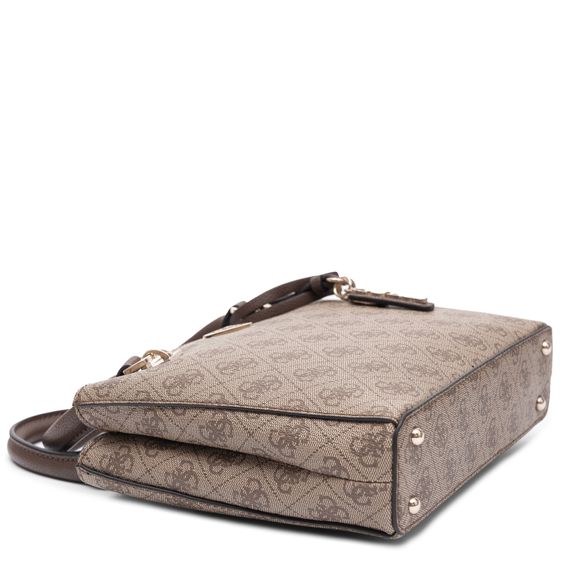 Guess Elegant Satchel Bag Shoulder And Handbag Beige HWBG9672050-LATTE