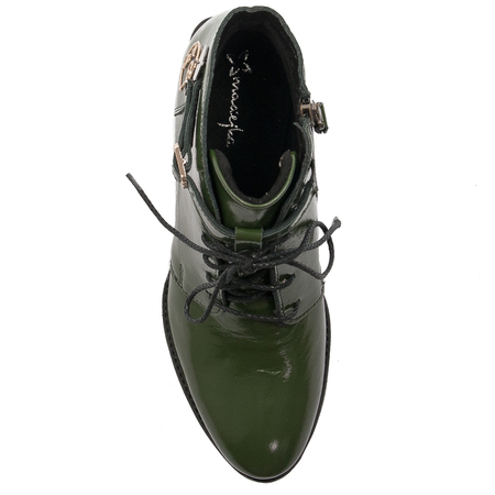 Maciejka 5743A-45/00-7 Women's Green Leather Boots