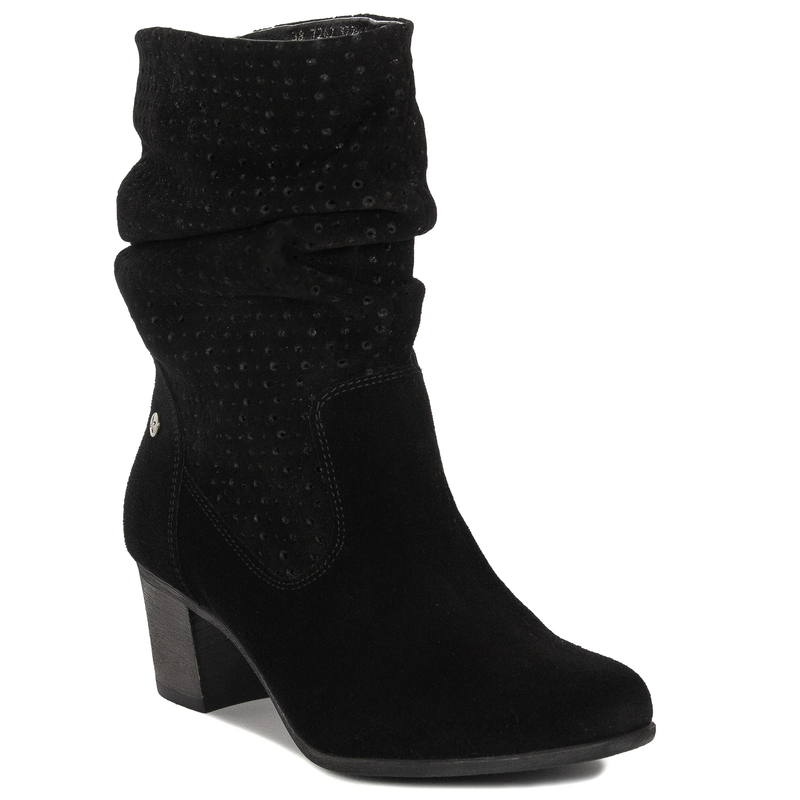 Maciejka Women's Leather Velour Boots Black