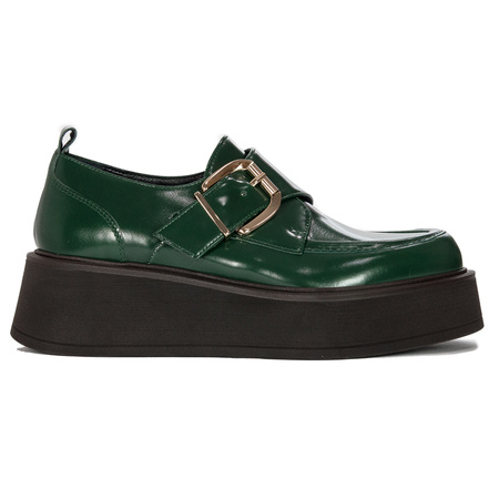 Visconi Women's platform shoes, leather Toska Green green