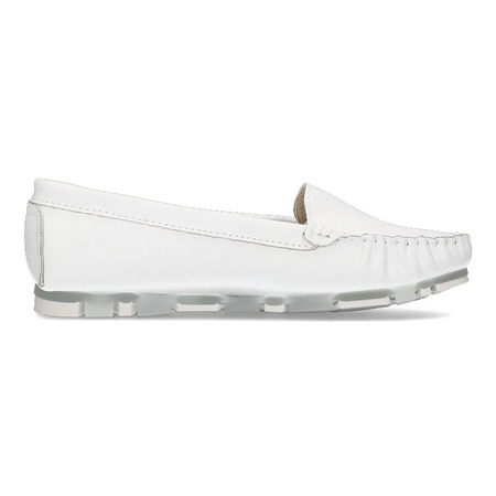 Filippo Women's Leather Moccasins White