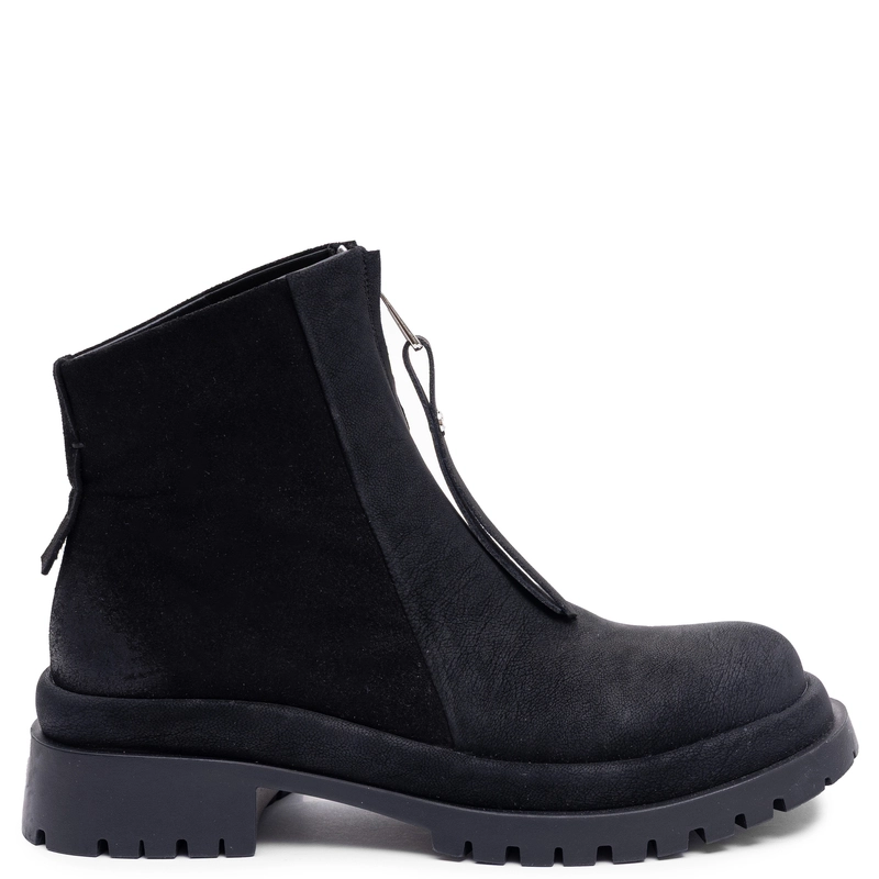 Maciejka Leather Platform Ankle Boots Elegant Black Women's Boots K7732-01/00-7