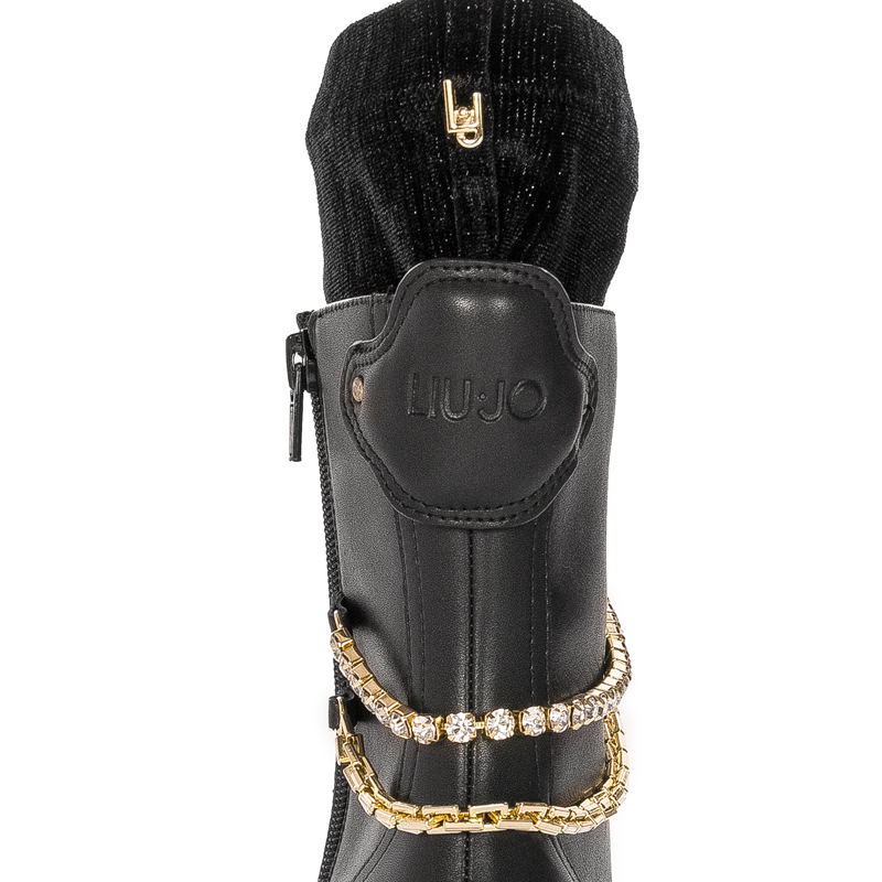 Liu Jo Women's Leather Platform Rumi 10 Boots Black