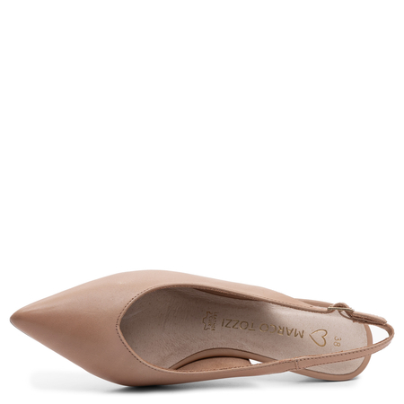 Marco Tozzi Elegant Pointed Toe Slingback Heels Beige 2-29648-46496CAPP