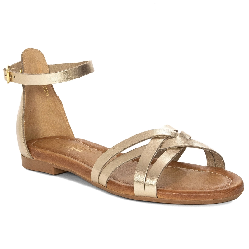 Maciejka Women's Leather Sandals Gold