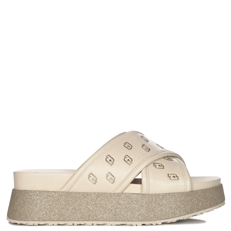 Liu Jo Women's platform flip-flops Butter beige