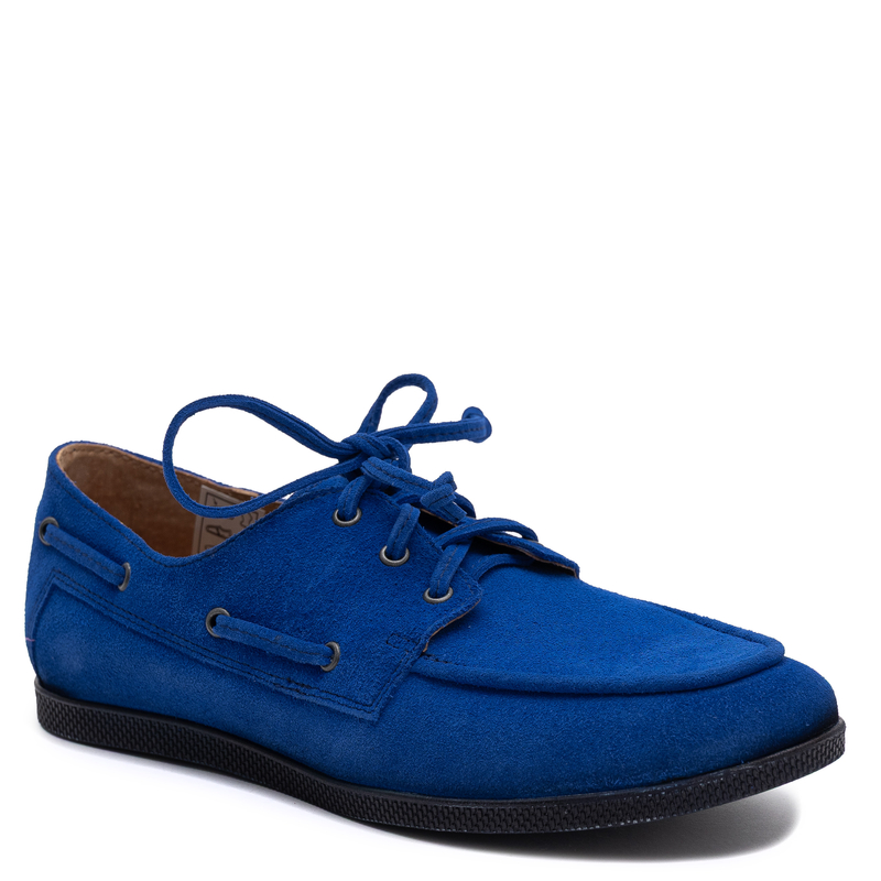 Maciejka Leather Suede Shoes Blue 07799-43/00-1