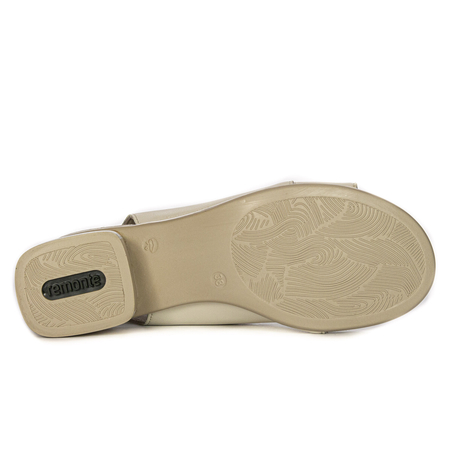 Remonte Women's Velcro Leather Beige Sandals