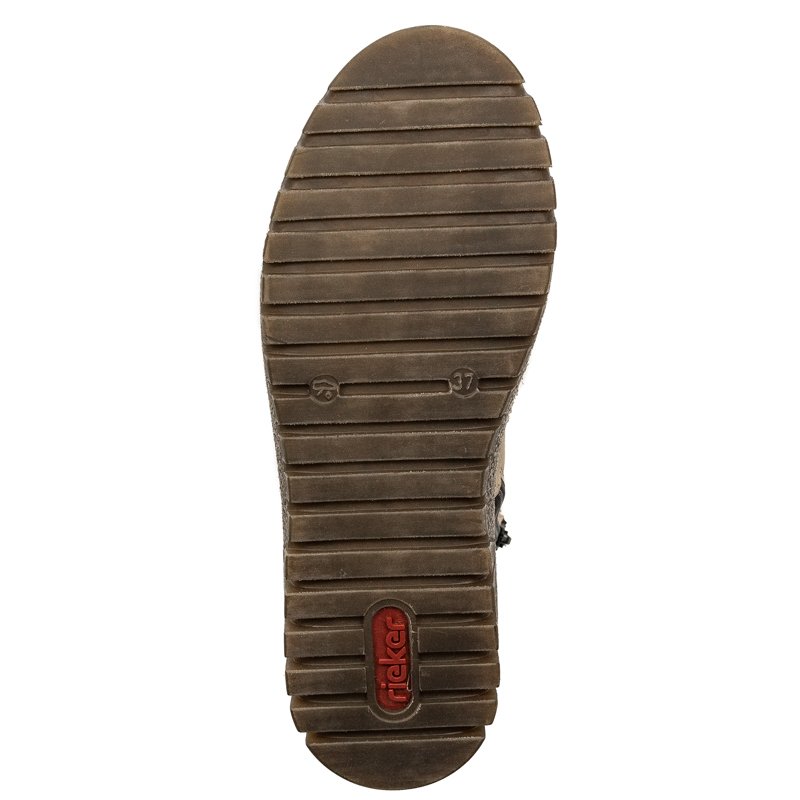 Rieker Y3420-60 Beige Lace-up Boots