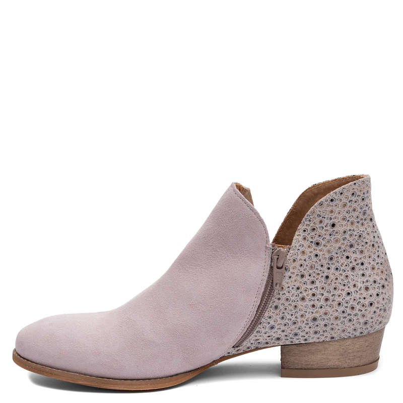 Maciejka Women's Leather Ankle Boots Low Heel Beige 4091W-03/00-5