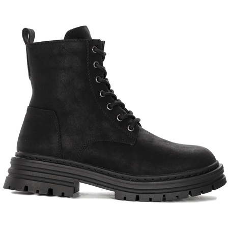 Boots Sergio Leone Black Nubuck Warmed Lace-Up Boots