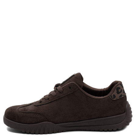 Big Star Suede Fabric Sneakers With Animal Print Brown TT274265-BROWN