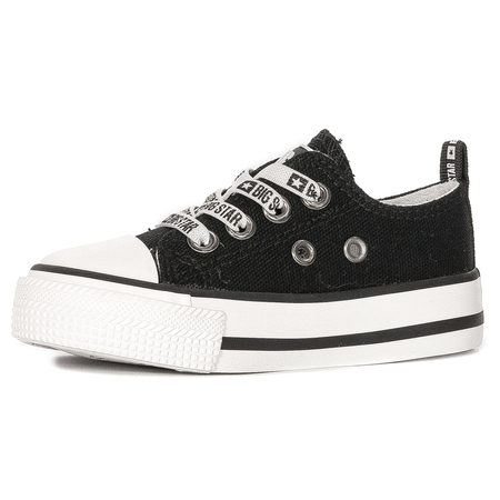 Big Star Black children's slip-on black sneakers