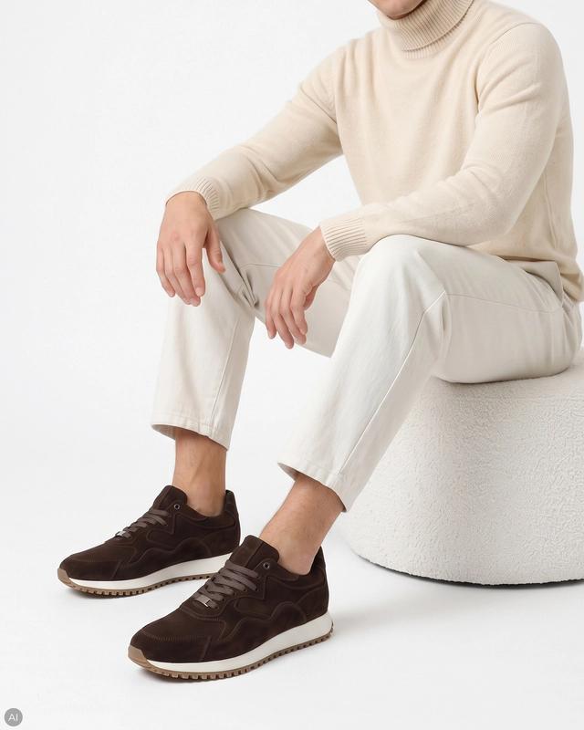 Filippo Men's Suede Sneakers Brown MP8276-26-D-BR