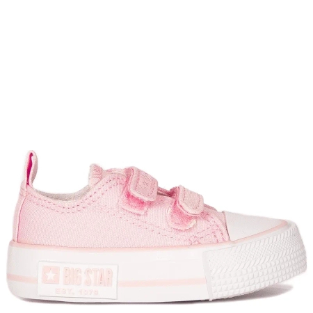 Big Star Trampki dziecięce dziewczęce na rzep Pink różowe