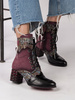 Maciejka 06140-23/00-7 Lace-up Women's burgundy Leather Boots