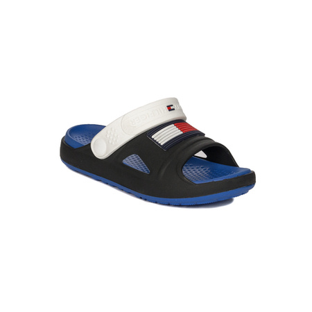 Tommy Hilfiger Kid's Slides Black White