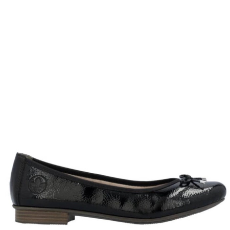 Rieker Women's Black Leather Ballerina