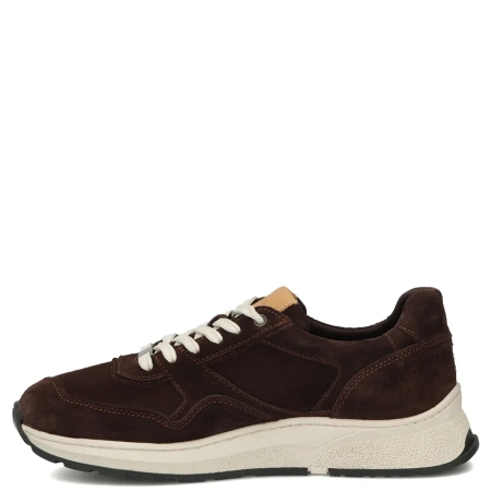 Filippo Men's Leather Sneakers With Cream Sole Dark Brown MP8275-26-D-BR