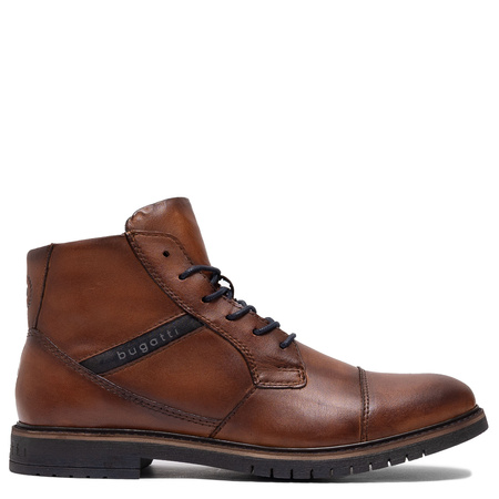 Bugatti Men's Lace-Up Ankle Boots Cognac