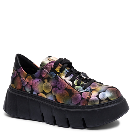 Maciejka Skórzane Sneakersy Na Platformie Wielokolorowe 6891W-08/00-8