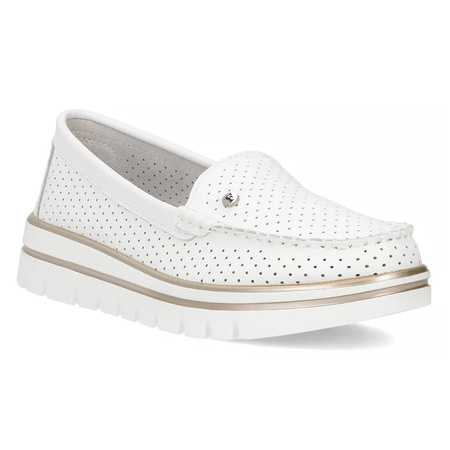 Filippo Leather White Low Shoes