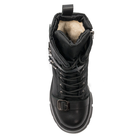 GOE Women's warm leather black women's boots