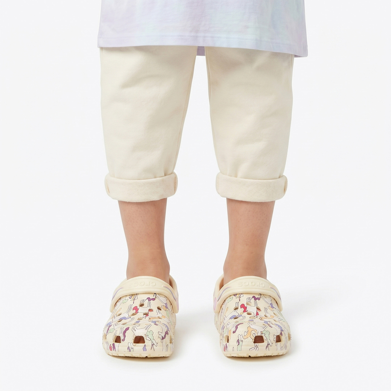 Crocs Classic I Am Unicorn Clog Sandały Klapki Dziewczęce Żółte 212515-7CJ