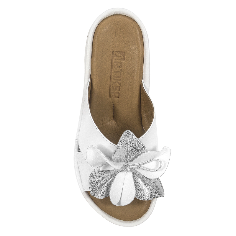 Artiker Women's White-silver Sandals