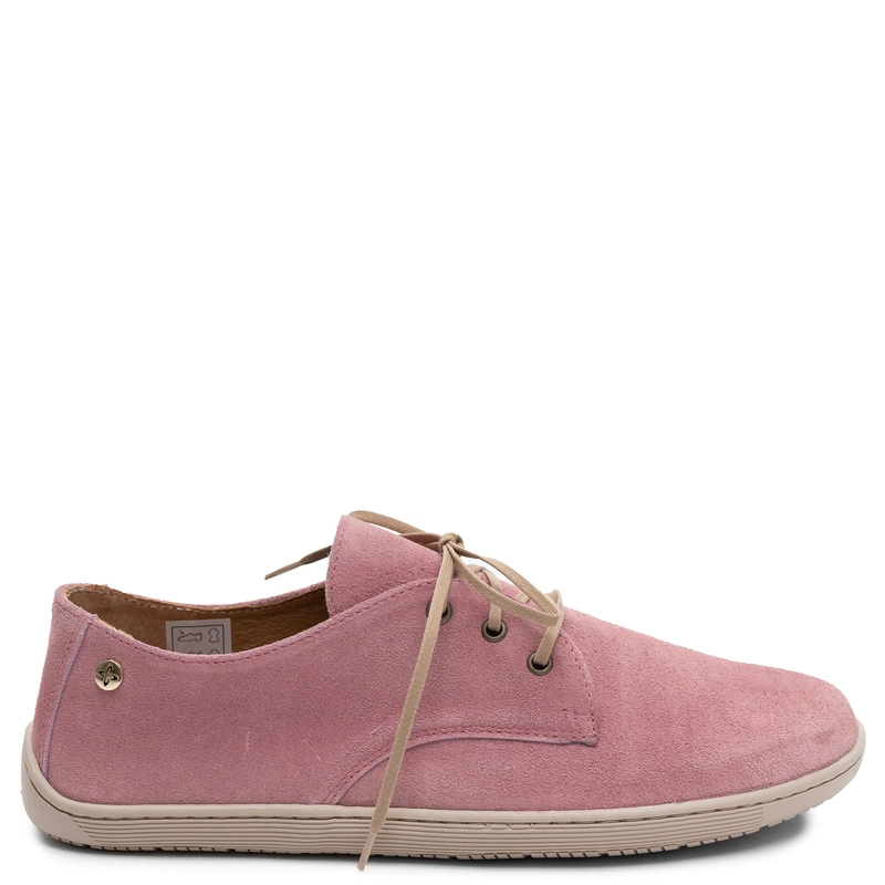 Maciejka Leather Suede Lace-up Shoes Pink 06900-15/00-1