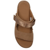 UGG Klapki Damskie Skórzane Na Platformie Chestnut