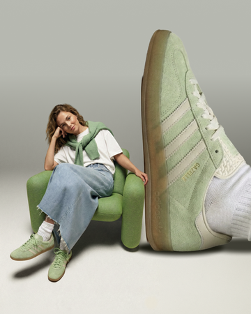 Adidas Gazelle Indoor W Sneakersy skórzane seledynowe