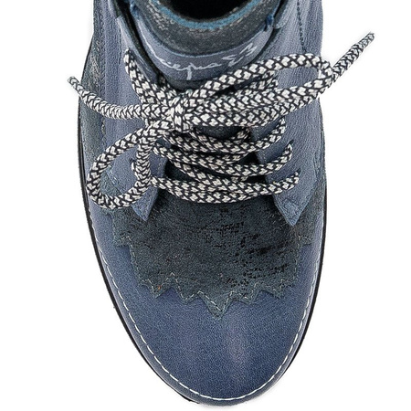 Botki damskie Maciejka niebieskie