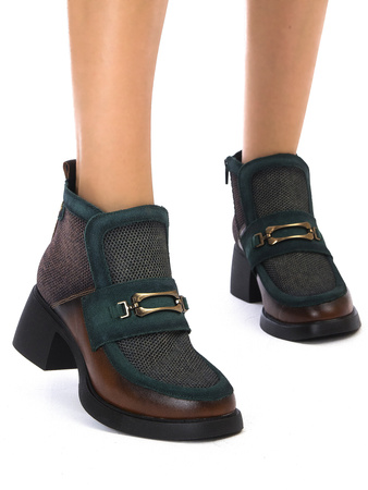 Maciejka Brown-Green Women's Boots