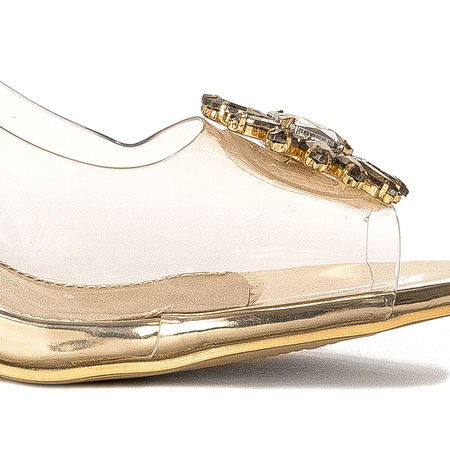 Sca'viola Women's sandals on a high heel Gold