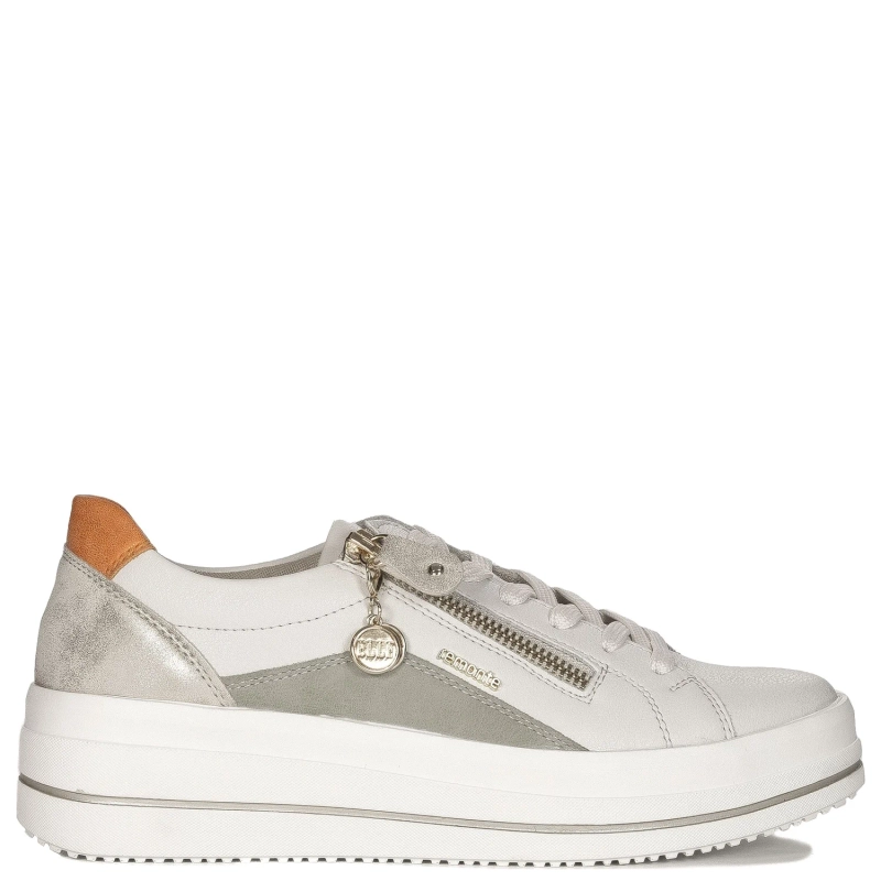Remonte women's leather White Combi sneakers