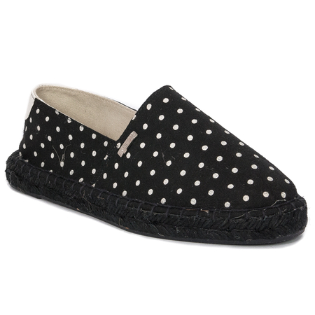 Big Star Espadryle damskie w kropki Black Czarne