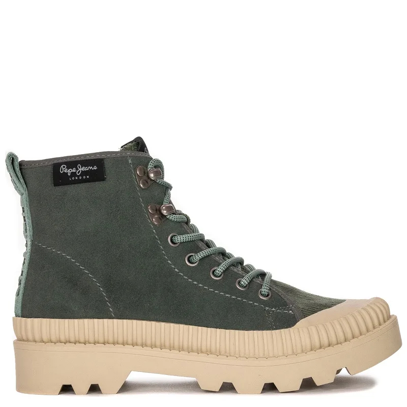 Pepe Jeans PLS50429 790 Grey Green Ascot Desert Lace-up Boots