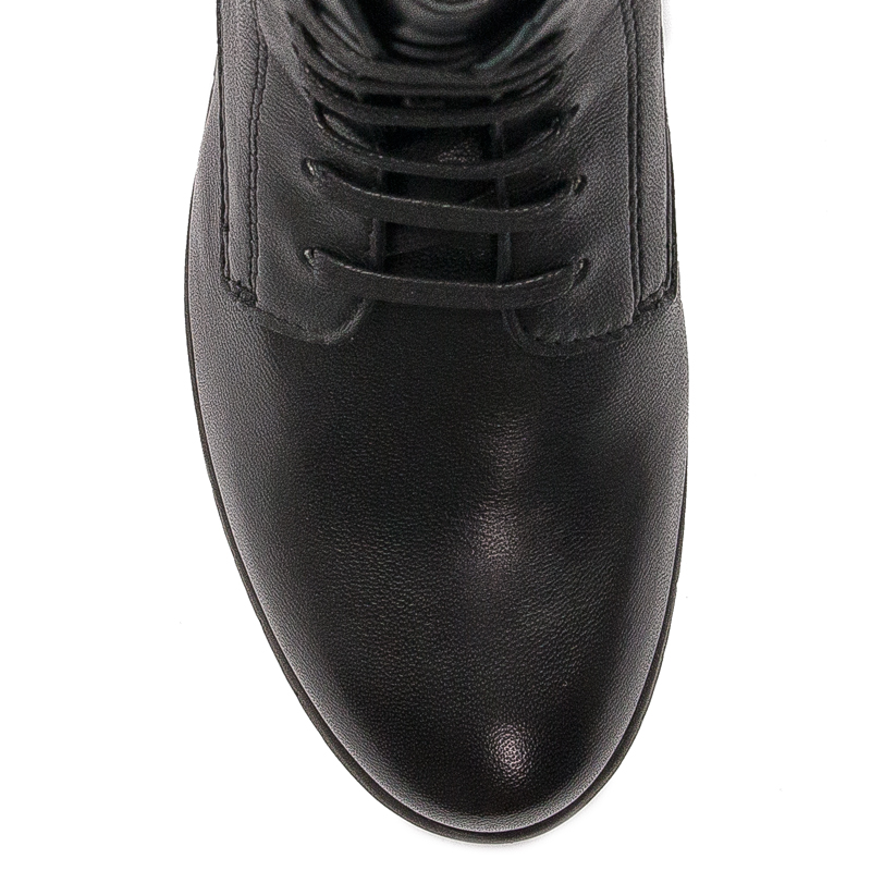 Marco Tozzi Black Comb leather Lace-up Boots